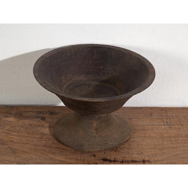 Rustic Antique Chinese Wooden Bowl For Sale - Image 3 of 5