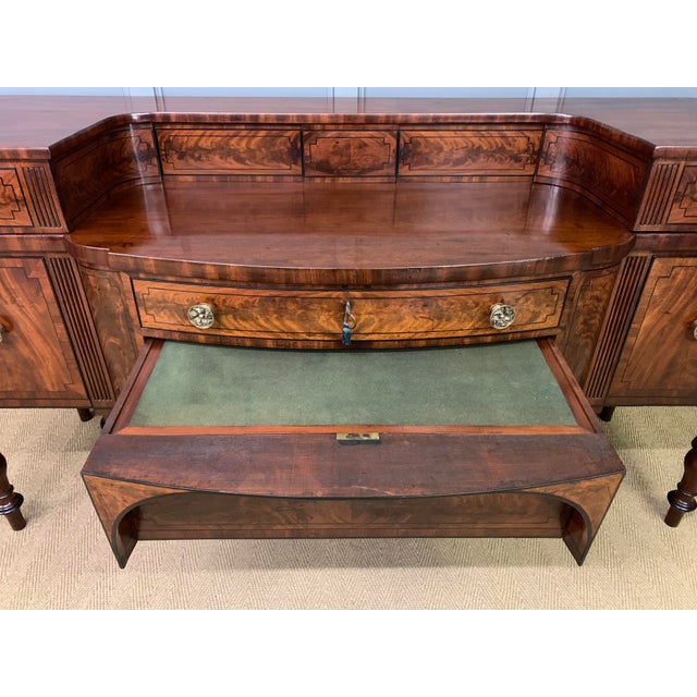 Brown Large Regency Inlaid Flame Mahogany Sideboard, 1810 For Sale - Image 8 of 18