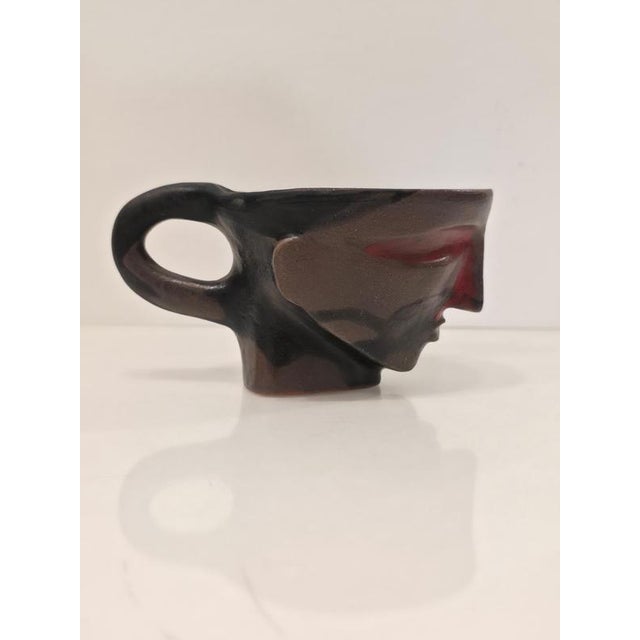 Unique warrior 25 sculptural ristretto cup by tamara barnoff. One of a kind. Dimensions: w 6 x d 10.9 x h 6 cm. Materials:...