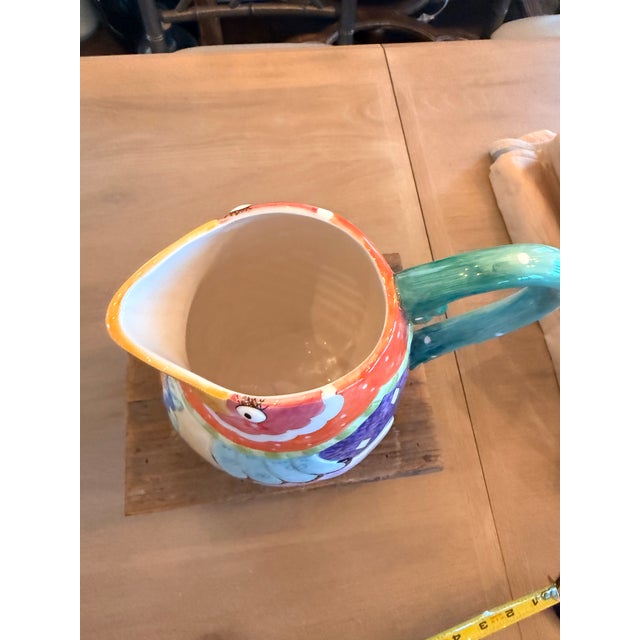 Blue 1990s Fitz and Floyd Gypsy Chicks Whimsical Pitcher For Sale - Image 8 of 10