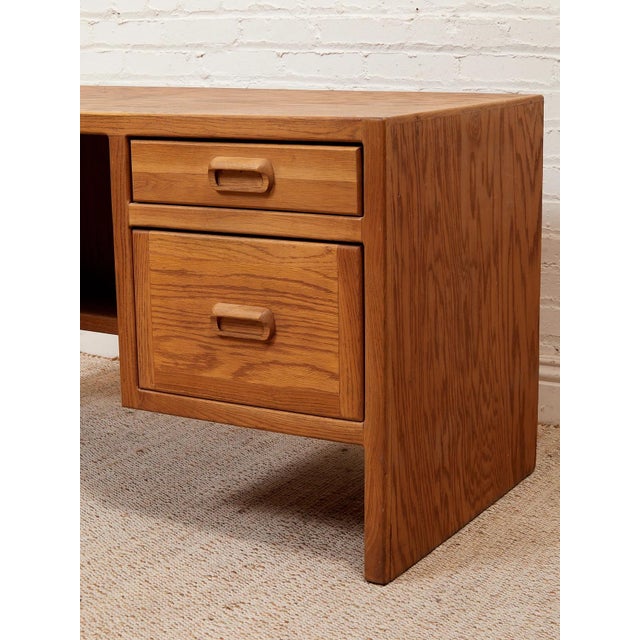 Mid 20th Century Oak Boho Desk For Sale - Image 4 of 12