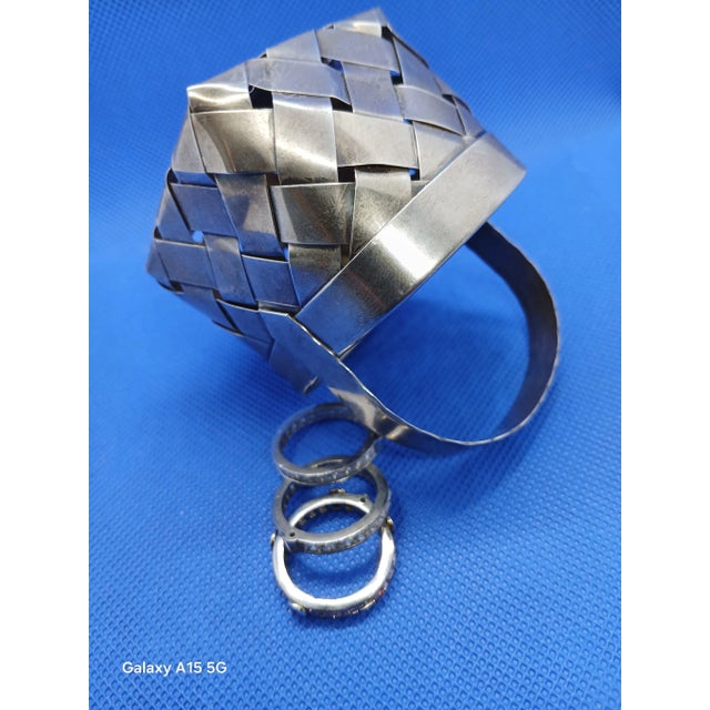 Cartier Sterling Silver Mini Hand Woven Basket For Sale - Image 9 of 10