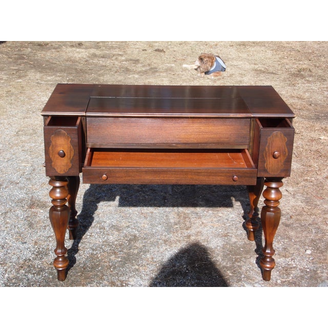 Antique Walnut Empire Flip Top Writing Desk Sofa Table Chairish