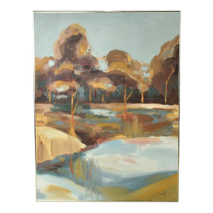 Harris Strong Studios Light Blue and Brown Grove Painting by Brent