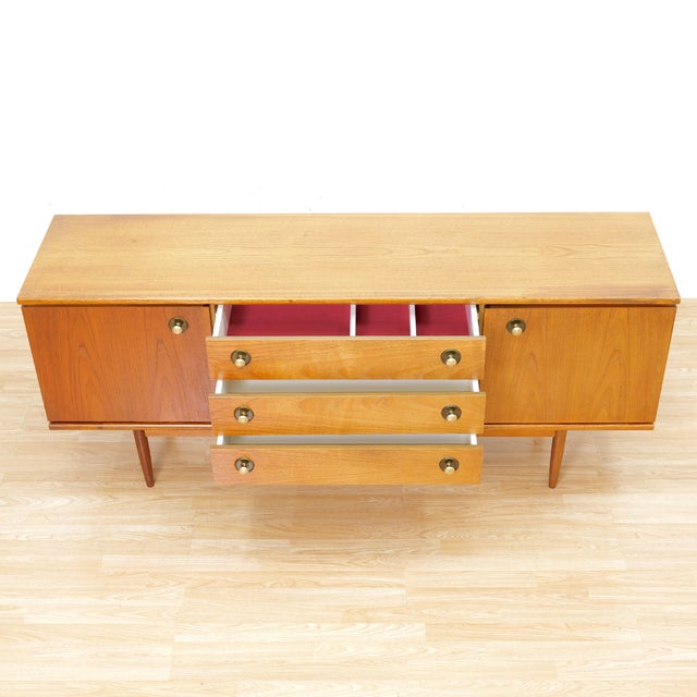 1960s Mid Century Teak Credenza For Sale In Los Angeles - Image 6 of 10
