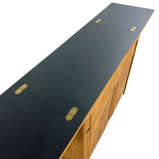Vintage Thomasville Huntley Mid Century Oak Server Credenza For Sale In Denver - Image 6 of 11