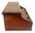 Wood English 19th C Mahogany & Reverse Painted Glass 3 Jar Desk Inkwell For Sale - Image 7 of 16