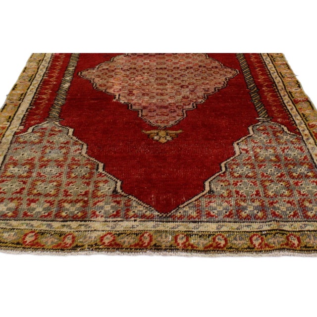 Antique Turkish Oushak Prayer Rug - 02'08 X 04'01 For Sale In Dallas - Image 6 of 9