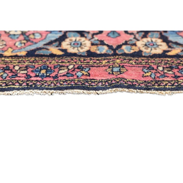 Blue Antique Tehran Rug 4'8'' x 6'10'' For Sale - Image 8 of 12