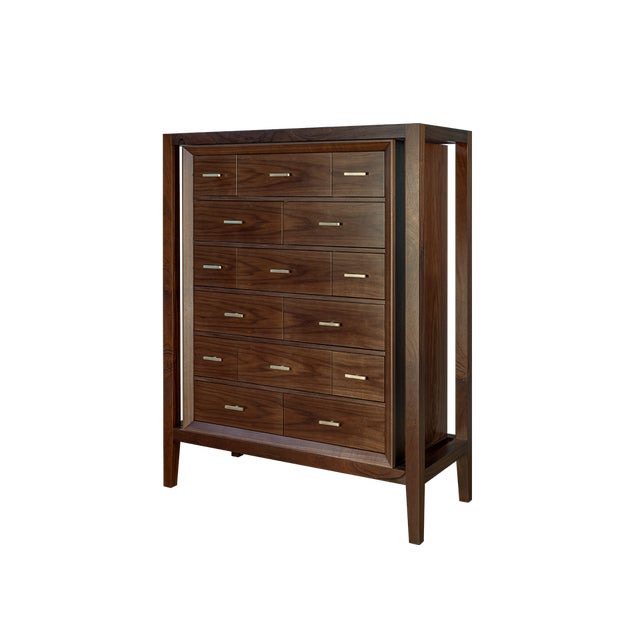 Brown Caxton Chest of Drawers by Wood Tailors Club For Sale - Image 8 of 9