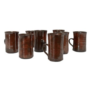 Vintage Ceramic Coffee Mugs by Carry Heesen, Set of 8 For Sale