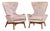 Adrian Pearsall for Craft Associates 2231-C Mid Century Walnut Wingback Lounge Chairs - Pair For Sale