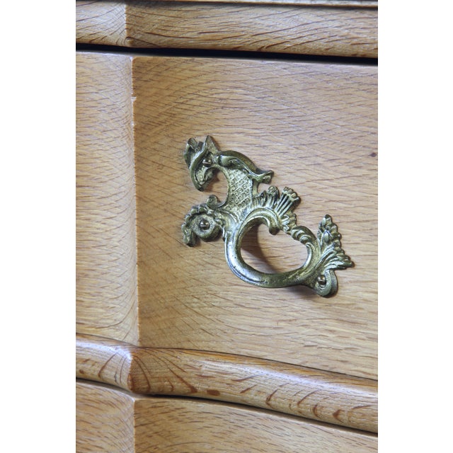 Mid-Century Danish Oak Baroque / Rococo Style Commode attributed to Henning Kjærnulf, 1960s For Sale - Image 12 of 17