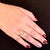 Silver Diamond Zircon Ring 14k White Gold Large 4.45 TCW Women Certified, Size 6.5 For Sale - Image 8 of 9