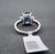 4.36 Ct GRS Certified Sapphire & Diamond Ring, Size 6.5 For Sale - Image 9 of 10