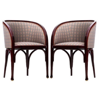 Set of Art Nouveau Bentwood Armchairs from Jacob & Josef Kohn, Vienna, 1910s For Sale