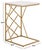 Modern Keston Fretwork C-Table in White Marble / Gold For Sale - Image 3 of 9