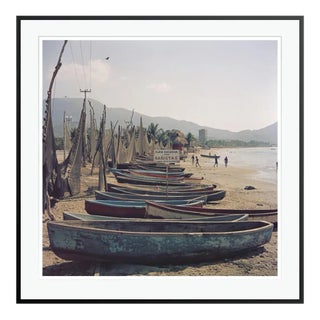 Contemporary Fishing Boats 1952 Slim Aarons Black Framed C-Print For Sale