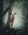 Snap of a Twig by Susan McDonnell | Oil on panel Deer standing in a forest with soft lighting. For Sale