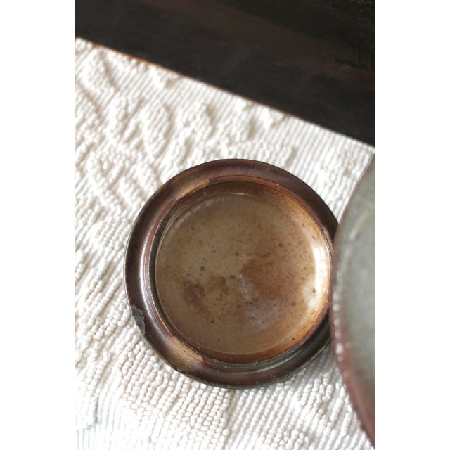 1970s Large Brown Artisan Pottery Urn With Lid For Sale - Image 9 of 12