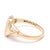 Diamond Star Signet Ring, 10k Yellow Gold, Ring Size 5 For Sale - Image 4 of 6