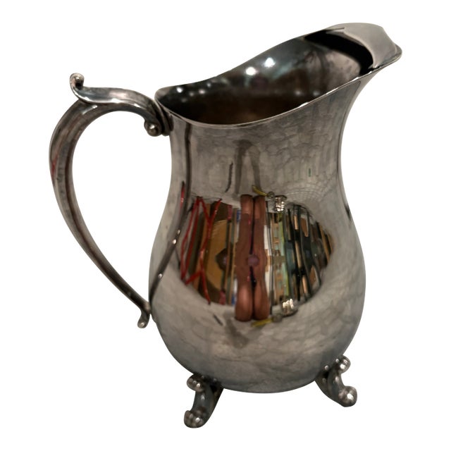 Late 20th Century Silverplate Water Pitcher For Sale