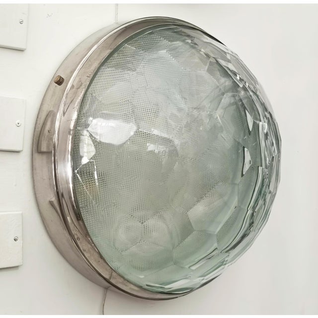 Large ceiling lamp from 1960, made by Pia Guidetti Crippa for the Italian lighting company Lumi. The glass has a wonderful...