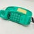 Contemporary Vintage 1980’s Teal Trimline Telephone For Sale - Image 3 of 5