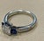 0.70 Ct Natural Sapphire & 0.75 Ct Diamond 18 Karat White Gold Cocktail Ring For Sale - Image 10 of 18
