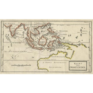 Map of the East Indies with the Route of Capt. William Dampiers Voyage, 1698 For Sale