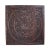 Indian Dark Wax Square Teak Carved Panel For Sale - Image 3 of 3