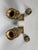 French Pair of Louis XVI style green marble and gilt bronze cassolettes For Sale - Image 3 of 5