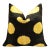 Luxury Black & Gold Silk Velvet Pillow 20x20 Inch | Handmade For Sale