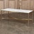 Mid-Century Carrara Marble and Gilded Brass Maison Jansen Style Coffee Table For Sale - Image 4 of 16