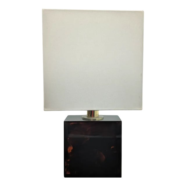 Modern Table Lamp with Resin Base, 1980s For Sale