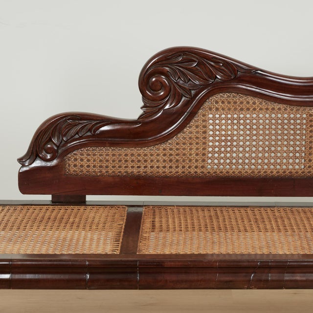 Antique British Colonial Caned Chaise Lounge For Sale - Image 12 of 12