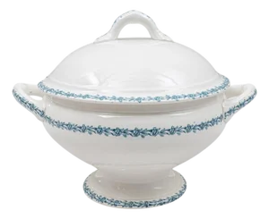 Mid 20th Century Belgian Special Edition Porcelain Tureen With Lid