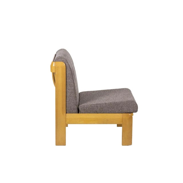 Beech & Fabric Armchairs, 1960s For Sale - Image 4 of 14