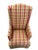 Late 20th Century Late 20th Century Traditional Petite High-Back Gingham Wingback Chairs - a Pair For Sale - Image 5 of 8