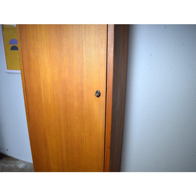 Wood Narrow Wardrobe from Monke Furniture, 1950s For Sale - Image 7 of 9