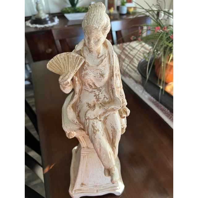 Chelsea Porcelain 1980s Chinoiserie Woman Statue For Sale - Image 4 of 7