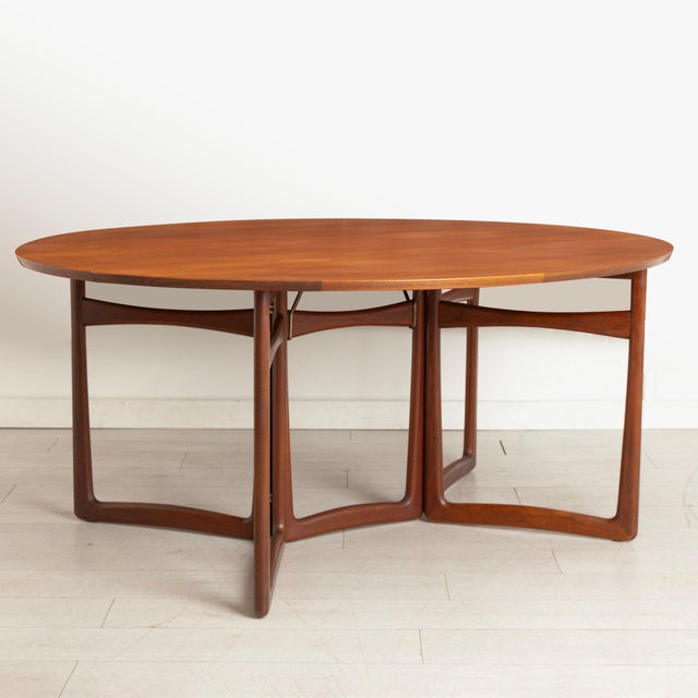 1960s Mid-Century Danish Drop Leaf Dining Table by Peter Hvidt and Orla Mølgaard-Nielsen for France & Søn, 1960s For Sale - Image 5 of 10