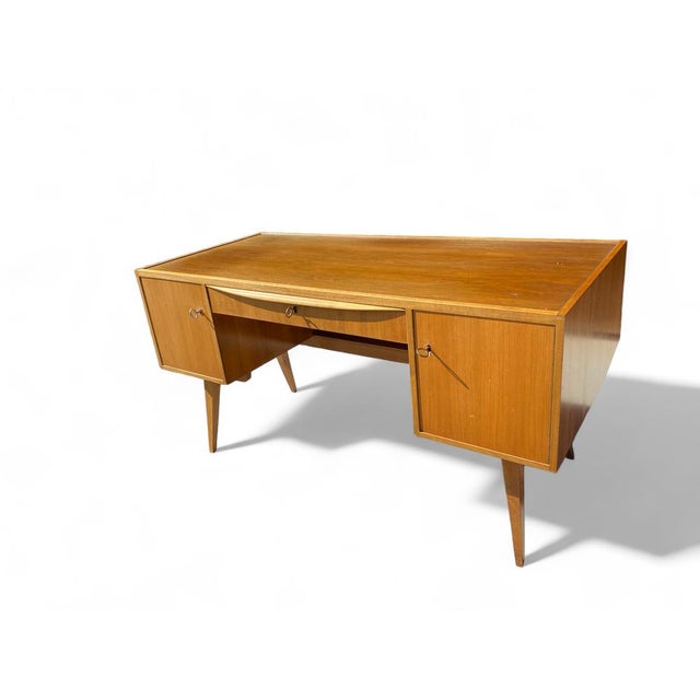 Walnut Veneer Desk attributed to Franz Ehrlich, 1950s For Sale - Image 9 of 18