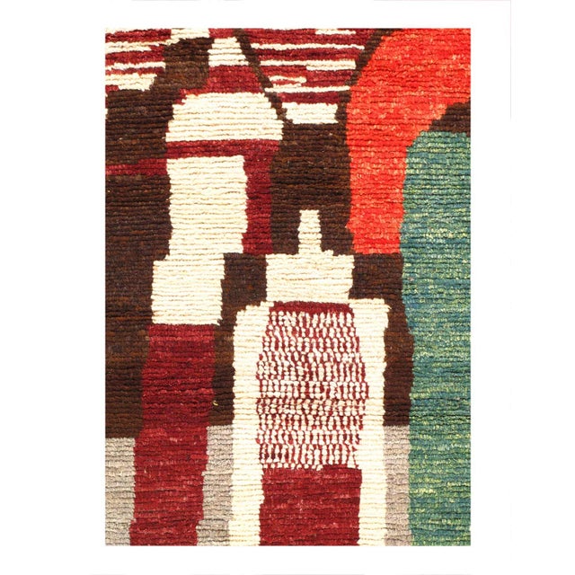 Traditional Pasargad DC Multi Color Fine Hand Knotted Moroccan Rug For Sale - Image 3 of 6