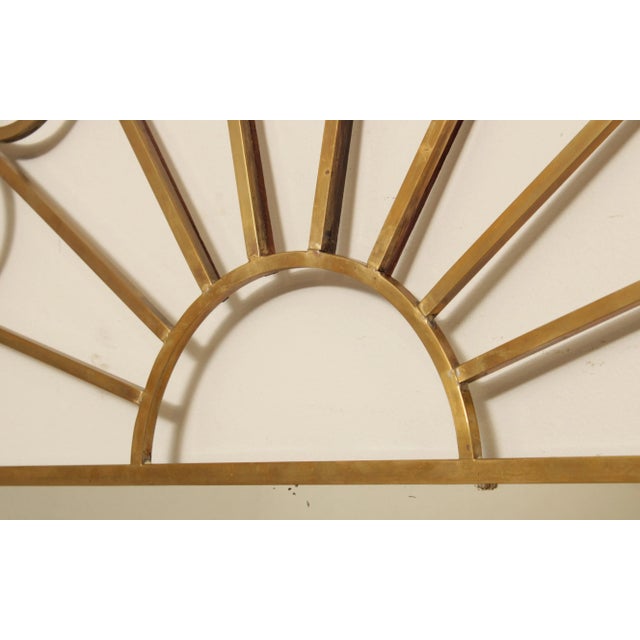 Gold Vintage Hollywood Regency Brass Arch Mirror For Sale - Image 8 of 12