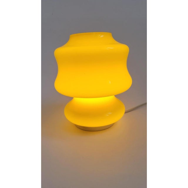 Glass Vintage Italian Space Age Table Lamp, 1960s For Sale - Image 7 of 11