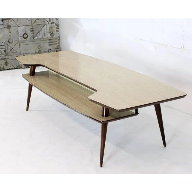 Mid-Century Modern 1970s Italian Modern Step Coffee Table With Shelf For Sale - Image 3 of 12