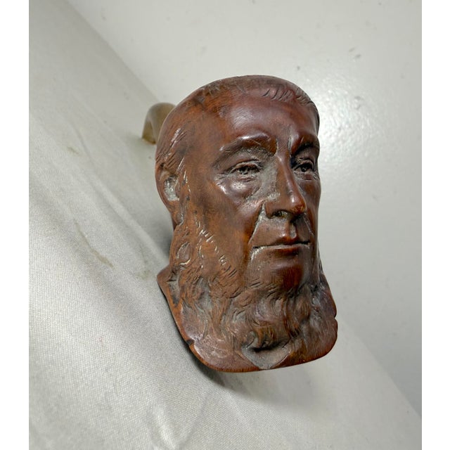 Up for sale is one of the nicest antique 19th century hand-carved figural burl wooden smoking pipes we have ever come...