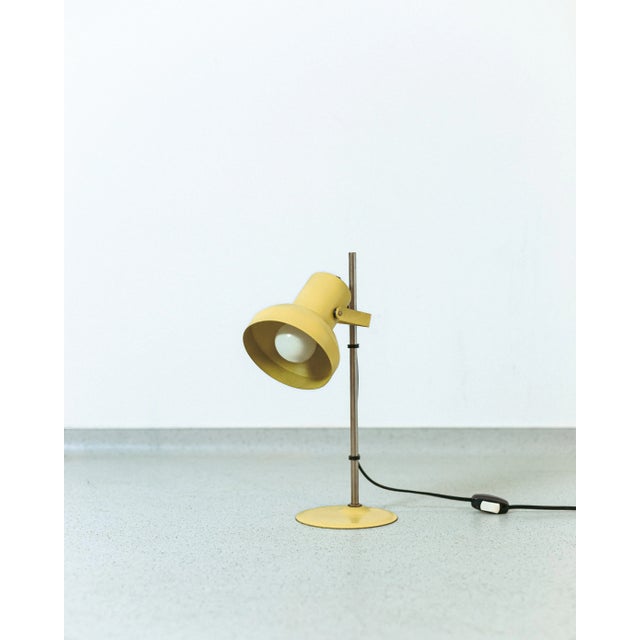 Yellow Table Lamp from Elektrofém, 1970s For Sale - Image 4 of 4