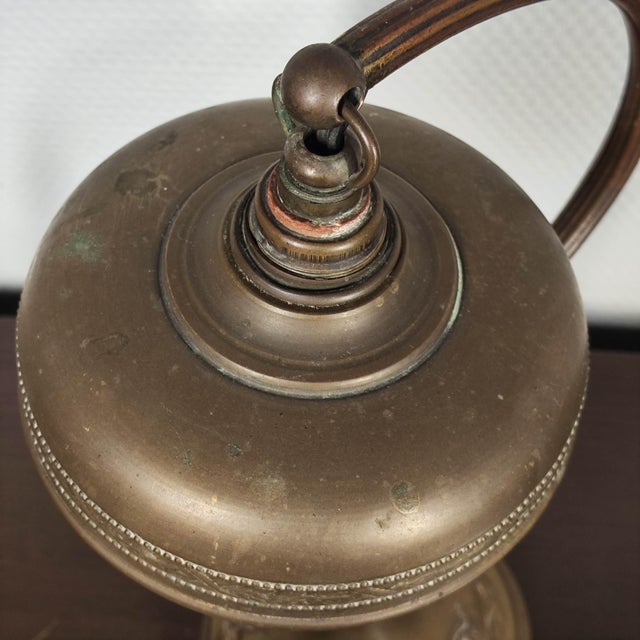 Art Deco 1920s French Art Nouveau Brass Desk Light –Authentic "Old Paris" Library Lamp For Sale - Image 3 of 8